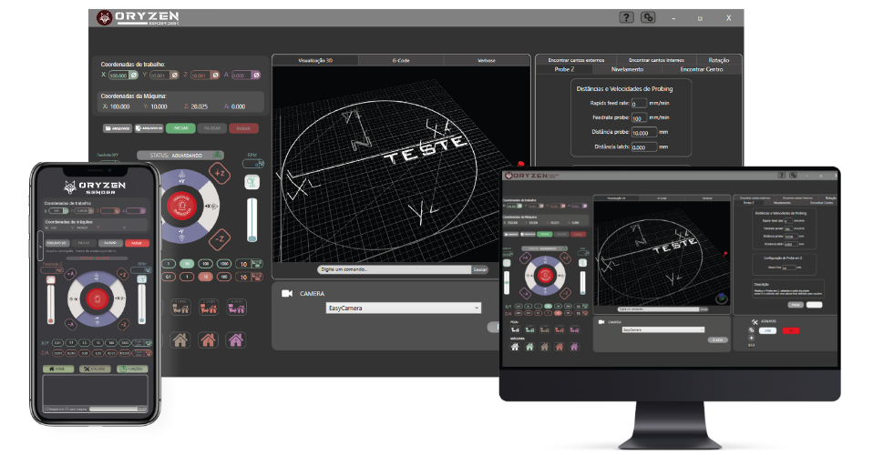 Telas do Oryzen Sender